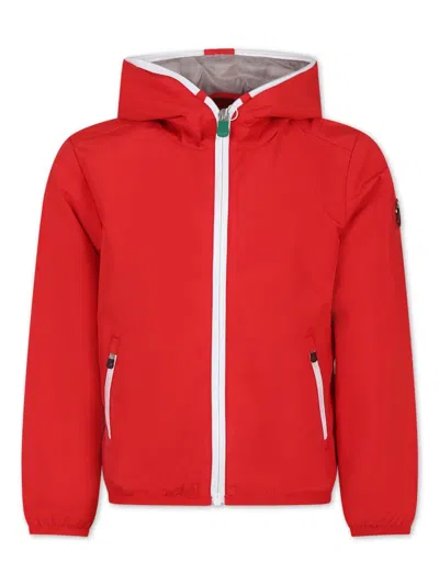 Save The Duck Kids' Shell Zip-up Hoodie In Red