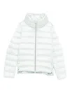 Save The Duck Short Puffer Coat With High Collar In White