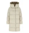 Save The Duck Sibyl Beige Hooded Padded Jacket In Beige