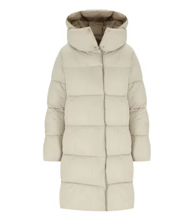 Save The Duck Sibyl Hooded Padded Coat In Beige