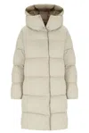 Save The Duck Sibyl Beige Hooded Padded Jacket In Beige