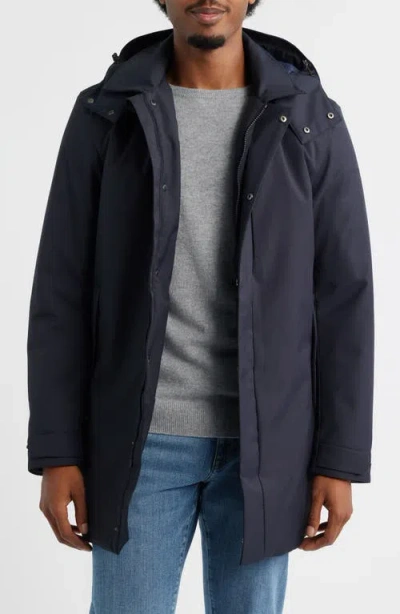 Save The Duck Sid Twill Jacket With Removable Hood In Black