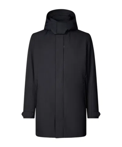 Save The Duck Sid Zipped Coat In Black