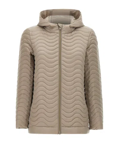 Save The Duck Sirena Hooded Puffer Jacket In Neutral