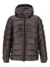 Save The Duck Slouch-hood Quilted Jacket In Brown