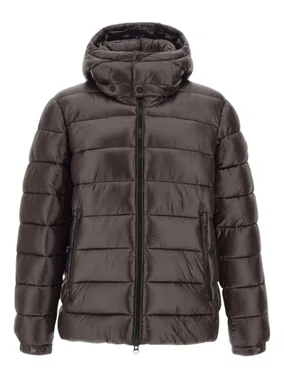 Save The Duck Slouch-hood Quilted Jacket In Brown
