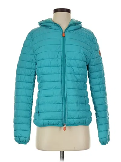 Pre-owned Save The Duck Snow Jacket In Teal