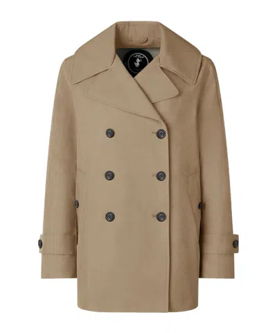 Save The Duck Sofi Cropped Trench Coat In Brown