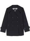 Save The Duck Sofi Double-breasted Short Parka In Black