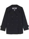 Save The Duck Sofi Double-breasted Short Parka In Black