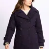 Save The Duck Double-breasted Blue Coat With Tailored Silhouette In Blue