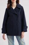 Save The Duck Double-breasted Blue Coat With Tailored Silhouette In Blue