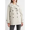 Save The Duck Sofi Waterproof Trench Coat In Gray