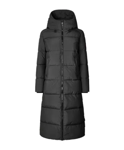 Save The Duck Stitch-on Hooded Cotton-padded Jacket In Black
