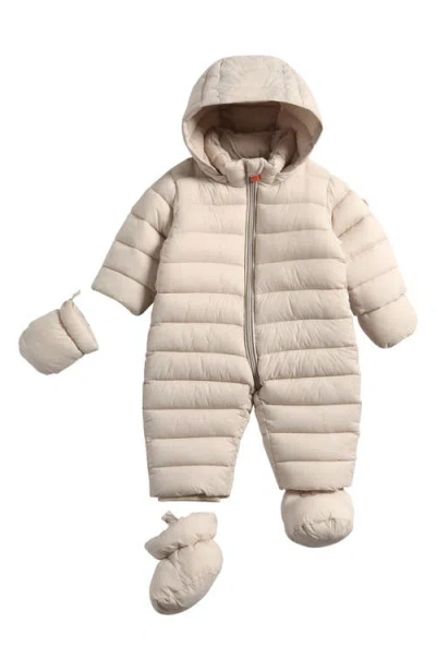 Save The Duck Babies'  Storm Quilted Bunting In Brown