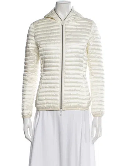Pre-owned Save The Duck Striped Jacket In Neutral