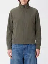 Save The Duck Stretch Nylon Zip Hoodie In Green