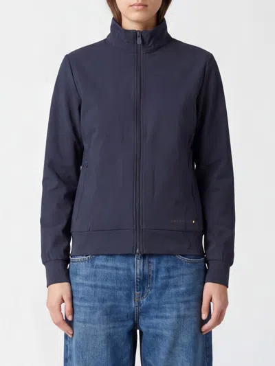 Save The Duck Stretch Nylon Zip Hoodie In Blue