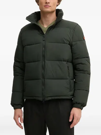 Save The Duck Taxus Zip-fastening Puffer Jacket In Green