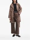 Save The Duck Tecla Double-breasted Coat In Brown