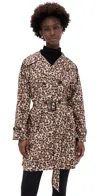 Save The Duck Tecla Double-breasted Coat In Brown