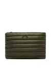Save The Duck Thalasse Quilted Clutch Bag In Green