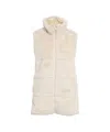 Save The Duck Thigh-length Faux Fur Gilet With Plumtech Padding In White