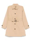 Save The Duck Trench Coat In Beige In Brown
