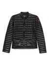 Save The Duck Quilted High-collar Jacket With Front Zip Closure In Black