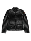 Save The Duck Quilted High-collar Jacket With Front Zip Closure In Black