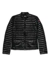 Save The Duck Quilted High-collar Jacket With Front Zip Closure In Black