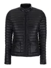 Save The Duck Twinkle Black Down Jacket With High Neck And Logo Patch On The Sleeve In Tech Fabric Woman In Black