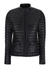Save The Duck Quilted High-collar Jacket With Front Zip Closure In Black