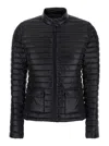 Save The Duck Twinkle Black Down Jacket With High Neck And Logo Patch On The Sleeve In Tech Fabric Woman In Black