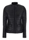 Save The Duck Twinkle Black Down Jacket With High Neck And Logo Patch On The Sleeve In Tech Fabric Woman In Black