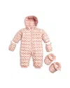 Save The Duck Unisex Cas Hooded Footie - Baby In Pink