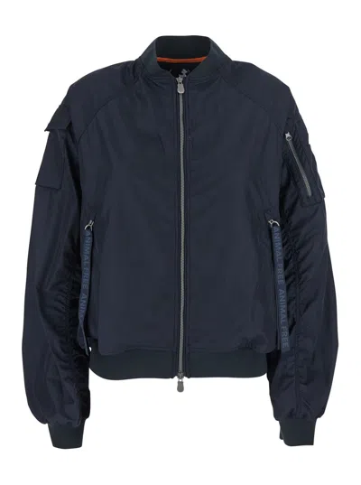 Save The Duck Utility Pocket Design Bomber Jacket In Blue
