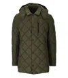Save The Duck Uwe Green Hooded Padded Jacket In Green