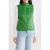 Save The Duck Valentina Water Resistant Insulated Vest In Rainforest Green