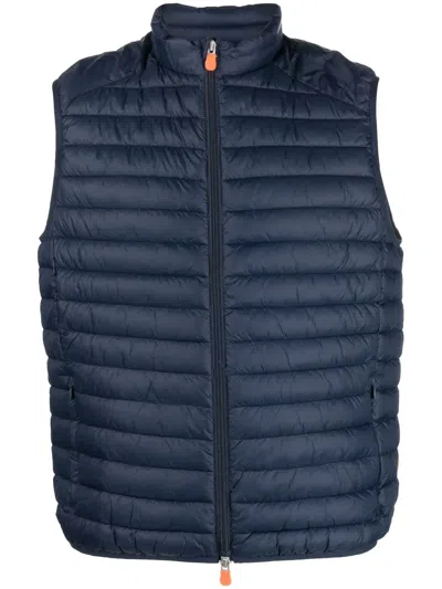 Save The Duck Vegan Padded Gilet In Blau