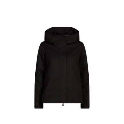 Save The Duck Veste Courte À Capuche Et Col Montant In Black