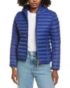 Save The Duck Vicky Short Hooded Basic Jacket In Blue