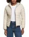 Save The Duck Vicky Short Hooded Basic Jacket In White