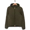 Save The Duck Water Repellent Hooded Packable Puffer Jacket In Land Green