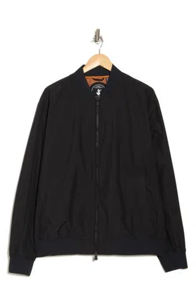 Save The Duck Water Resistant Windbreaker Bomber Jacket In Black