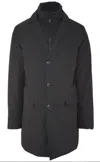 Save The Duck Waterproof Black Casual Jacket With Tailored Design In Black