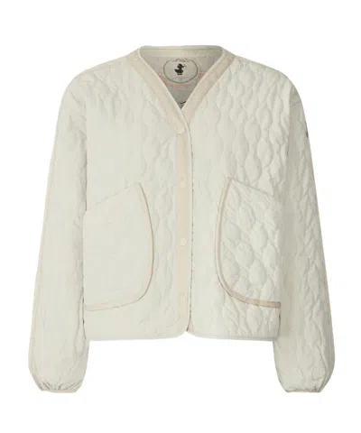 Save The Duck Wave-quilted Jacket In White