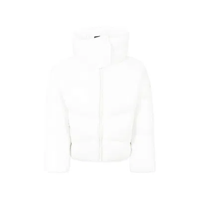 Save The Duck Kids' White Down Jacket For Girl With Logo