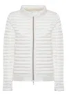 Save The Duck A-line Silhouette Lightweight Quilted Nylon Jacket In White