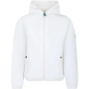 SAVE THE DUCK WHITE WINDBREAKER FOR GIRL WITH LOGO